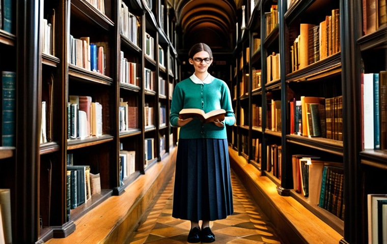 빅데이터 실무에서 사용되는 데이터 클러스터링 - **Subject:** A librarian organizing books in a grand, old library, surrounded by towering shelves.
 ...