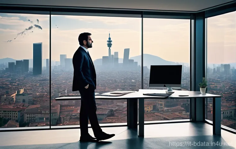 빅데이터 프로젝트 실패 사례와 교훈 - **Prompt:** A discerning Italian business executive, dressed in a sharp, modern tailored suit, stand...