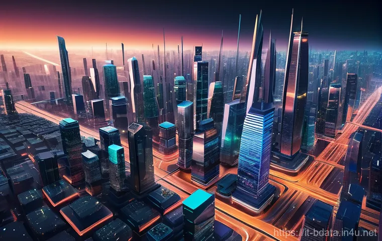 빅데이터 실무에 필요한 API 활용 사례 - **Prompt 1: The Digital Nexus of Data Flow**
"A visually stunning, high-angle wide shot of a fut...