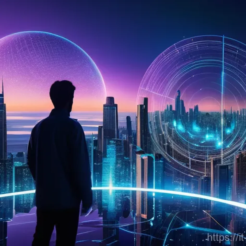 빅데이터 기술자와 다양한 언어의 데이터 분석 - **The Data Ocean Navigator:**
    "An expansive, panoramic view of a futuristic, luminous city scape...
