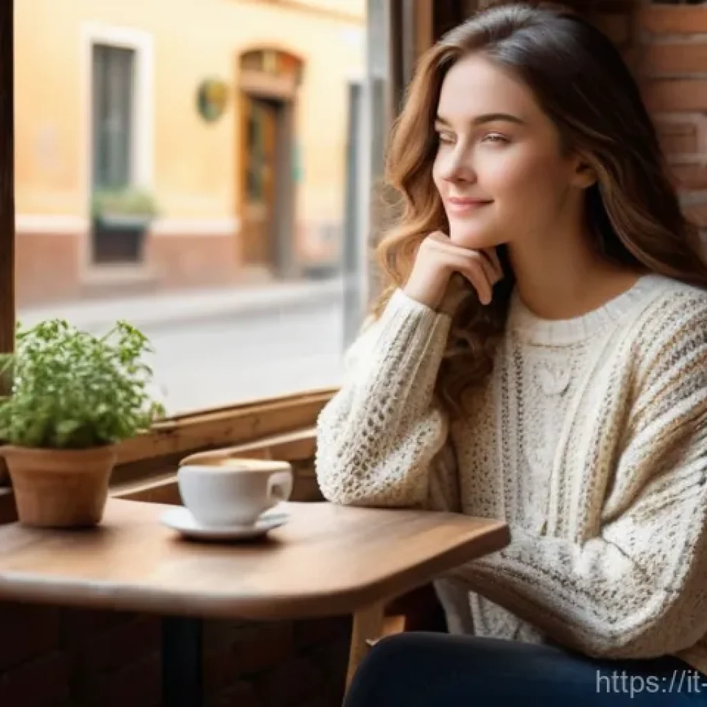 빅데이터 프로젝트 일기 - **Prompt 1: Cozy Cafe Scene**
    A young woman, approximately 20-25 years old, with long, wavy brow...