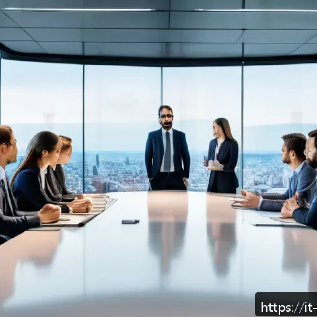 빅데이터 프로젝트 관리자의 역할 - A modern office meeting scene in Milan, Italy, showcasing a diverse team of professionals including ...
