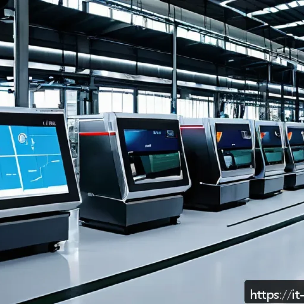 빅데이터 실무에서의 머신러닝 적용 사례 - A modern Italian manufacturing plant in Lombardy featuring advanced predictive maintenance technolog...