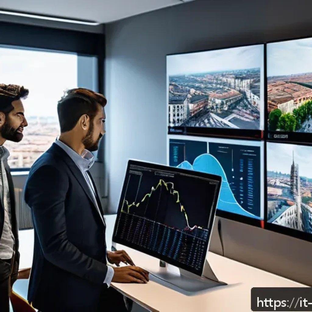 빅데이터 기술자의 데이터 엔지니어링 사례 - A modern Italian data engineering team working collaboratively in a sleek, high-tech office environm...